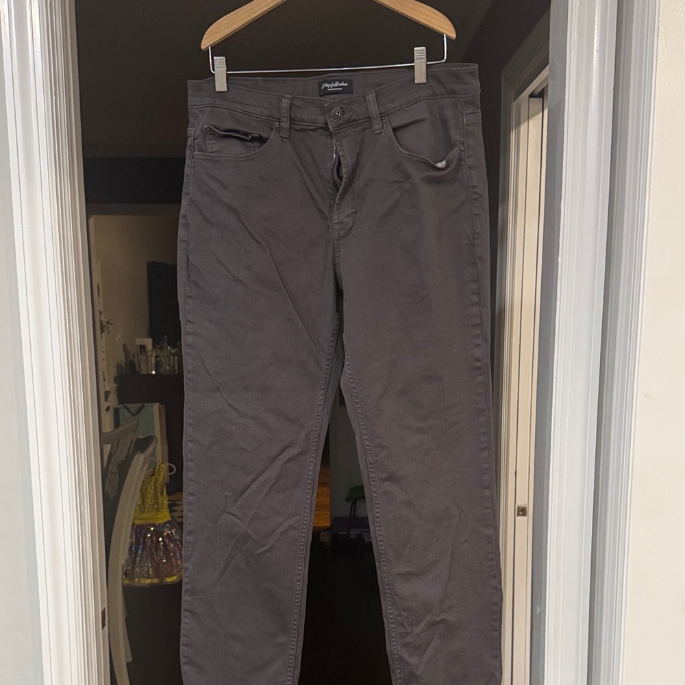 Flag & Anthem 5 Pocket Gray Straight-Leg Pants